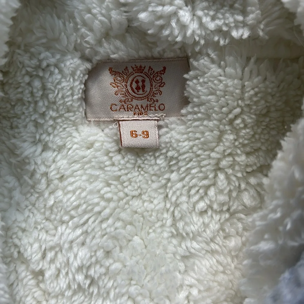 Caramelo Kids Blue Knit Pom Pom Pramsuit (6-9M)